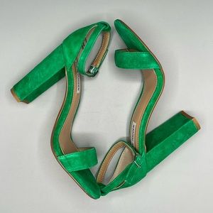 Steve Madden Carrson Green Sandal Heels